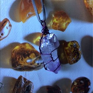 Huge amethyst necklace