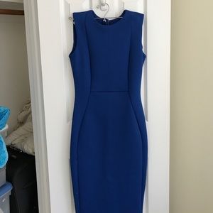 Calvin Klein Scuba Royal Blue Sheath Dress