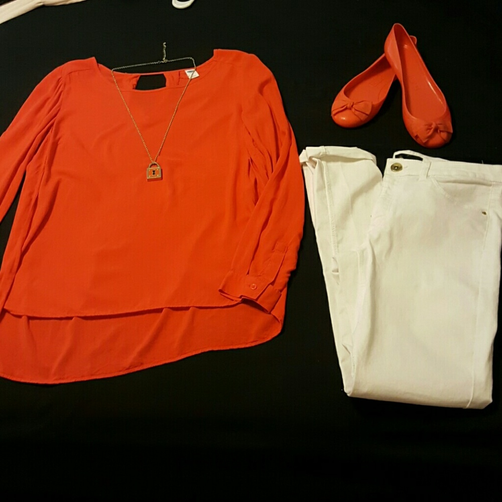 Bright orange/red Light Weight Top