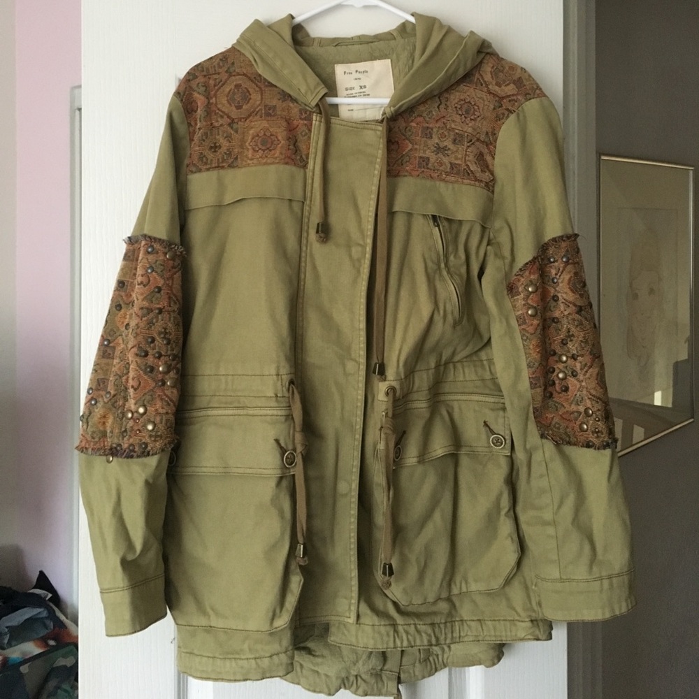 Free people green jacket