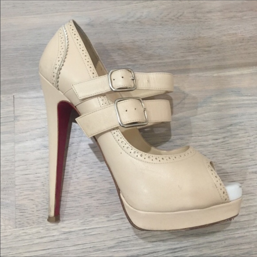 Christian Louboutin Luly Mary Jane Peep Toe Pumps