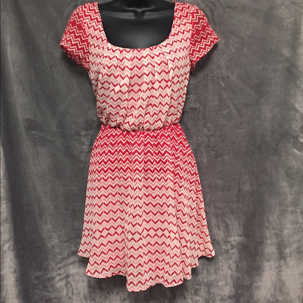 Chevron chiffon dress