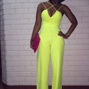 Neon Green Summer Jumpsuit