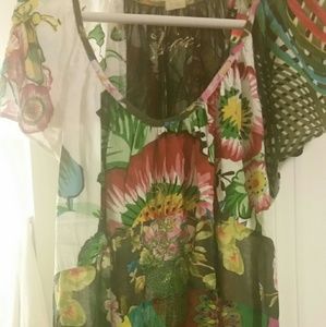 Desigual flowered, summer cap sleeve top