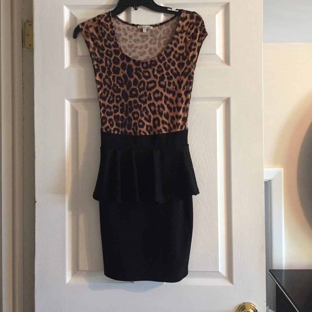 Black and leopard dress