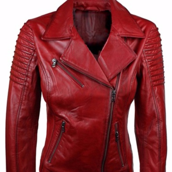 Motorbike style Original Lambskin Leather Jacket - Picture 1 of 5