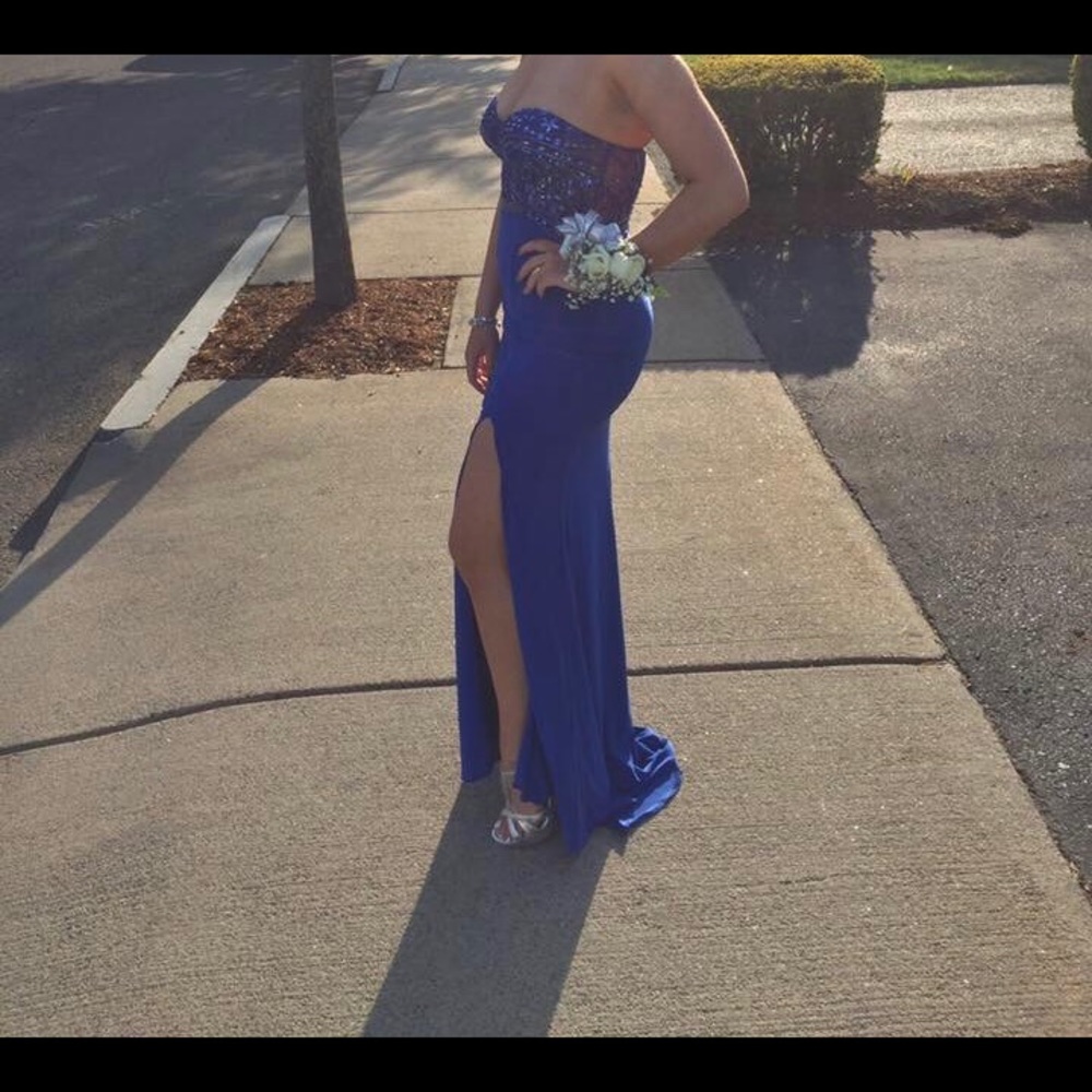 Royal blue prom dress