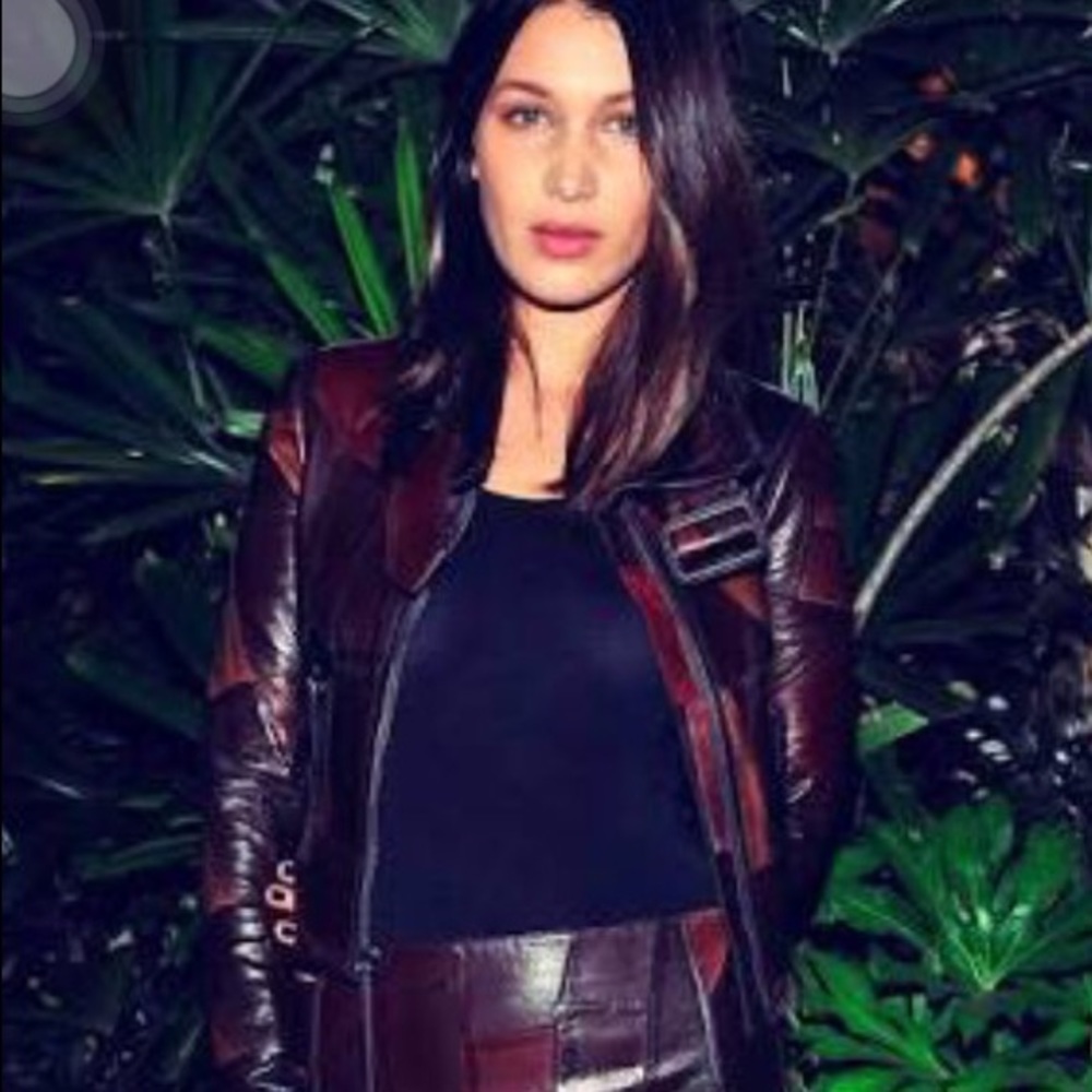 Leather Jacket and Leather Skirt