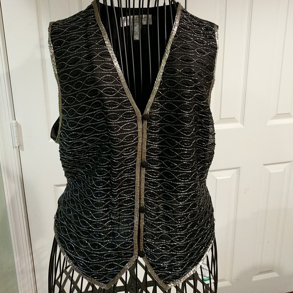 Amanda Smith - Vintage Vest - Squenced Silk Vest