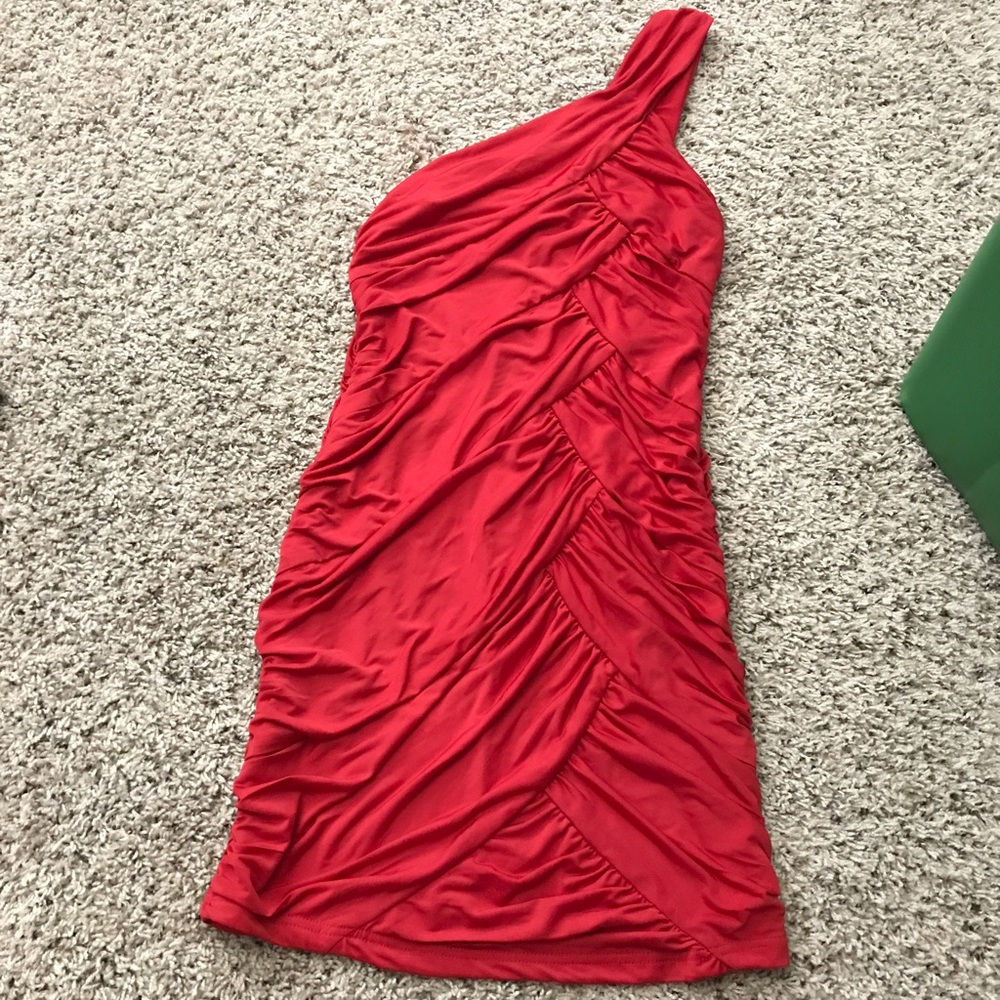Red party dress