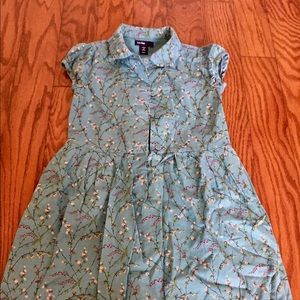 Girls Blue Floral Baby Gap Dress