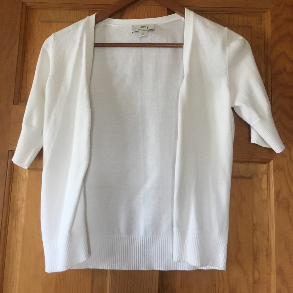 White cardigan