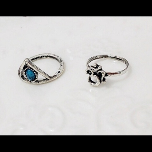 🌺2FOR$10🌺✨8 Piece Boho Ring Set // OM Elephant✨ - Picture 3 of 8