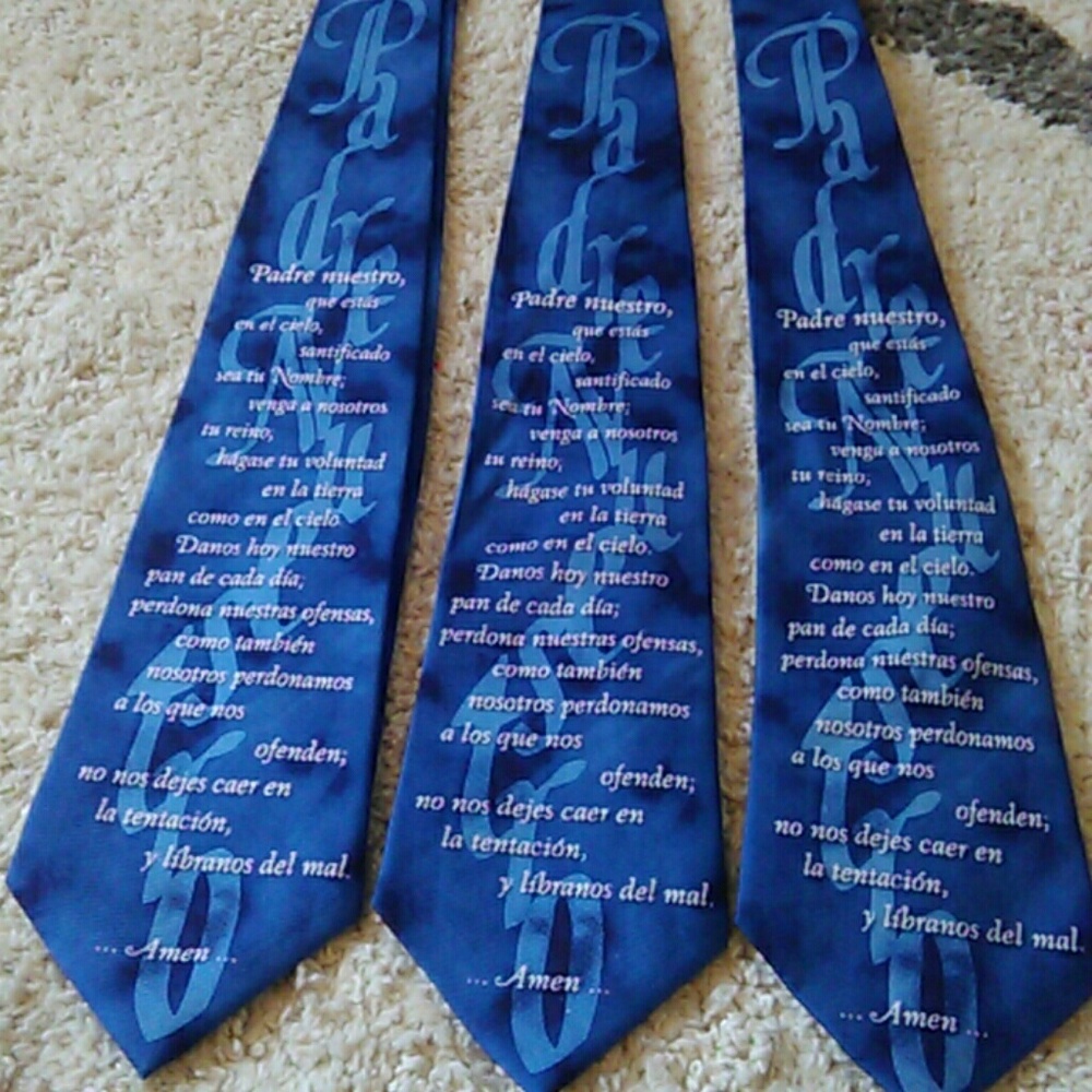 The Lord's Prayer tie in Spanish! Listing for all