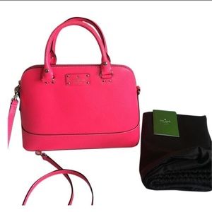 Bright Pink Leather Rachelle Crossbody Bag