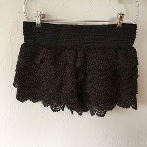 Super cute black lace shorts