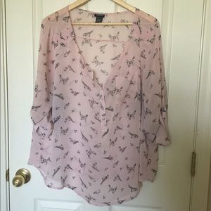 Torrid Chiffon bird tunic