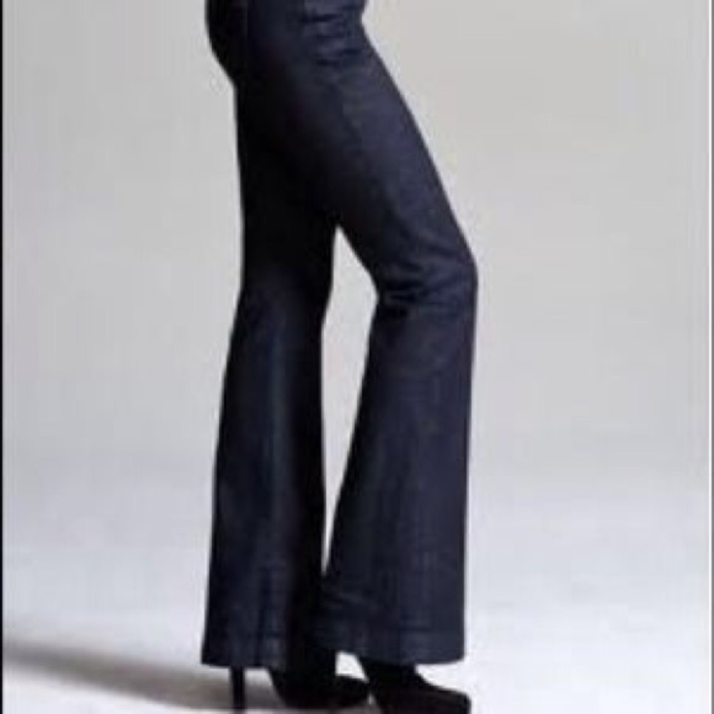 Express Dark Wash Wide Leg Editor Jeans