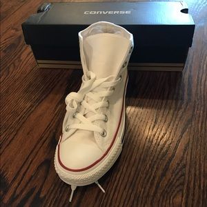 BRAND NEW white high top converse