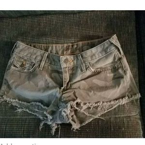 True religion camo shorts