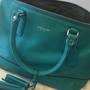 Turquoise Coach purse