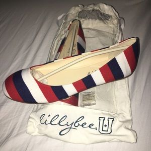 Lillybee Flats Red, White & Blue