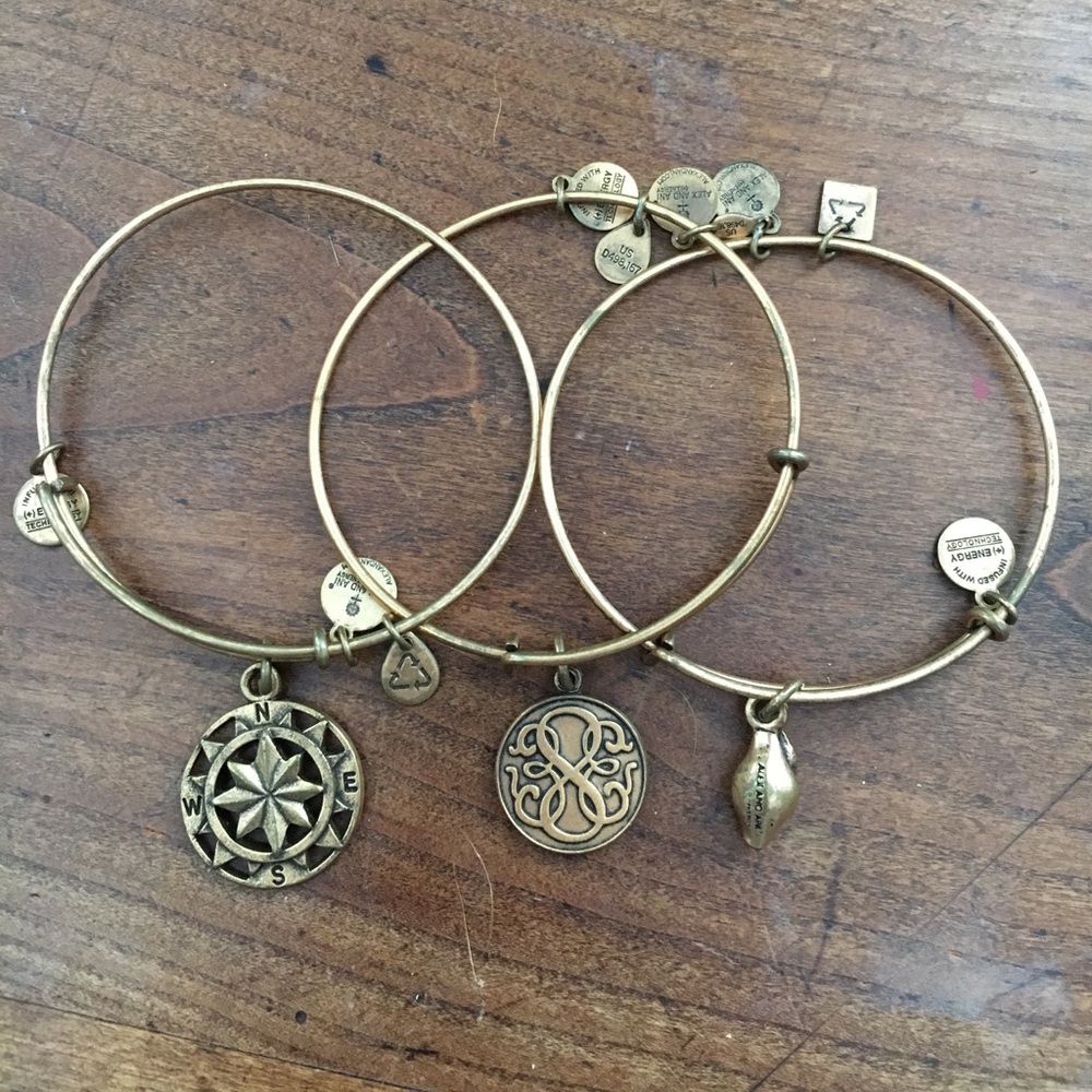 Set of 3 Alex and Ani bracelets