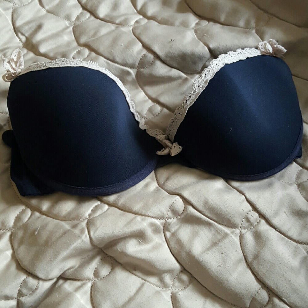 Navy Blue Pushup Bra 34D