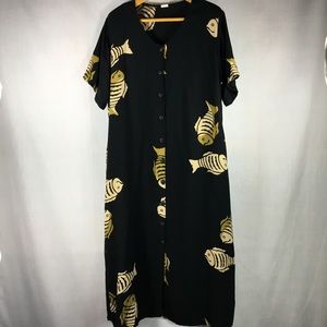 Ladies Black Fish Dress XL