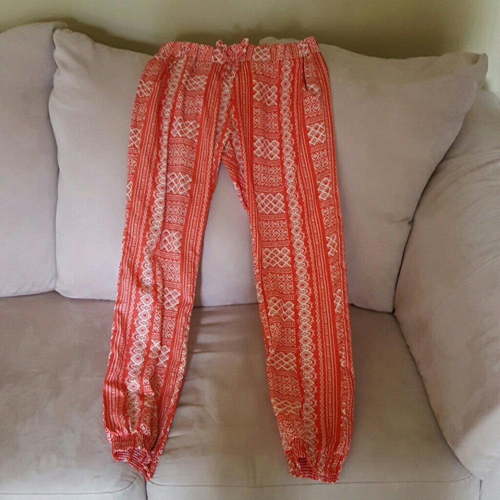 Coral/Orange Skinny joggers