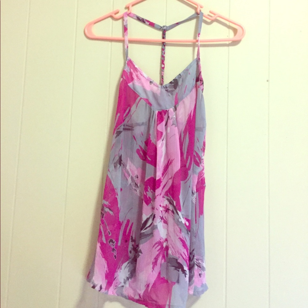 Braided T-back blousy tank