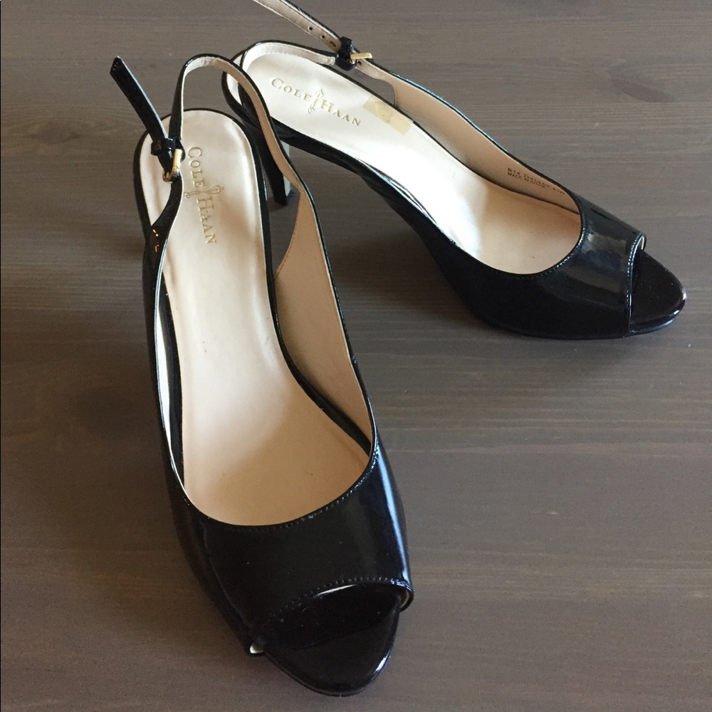 Cole Haan Patent Leather Sling Backs