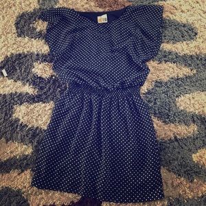 Great Condition Navy/White polka dot mini dress