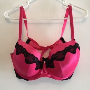 Pink Lace and Sequin Bra