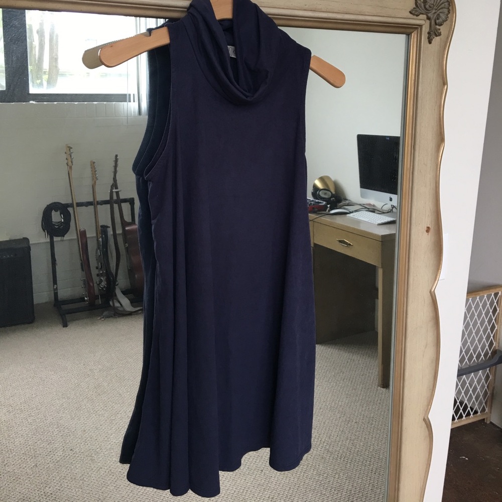 Navy Suede Dress