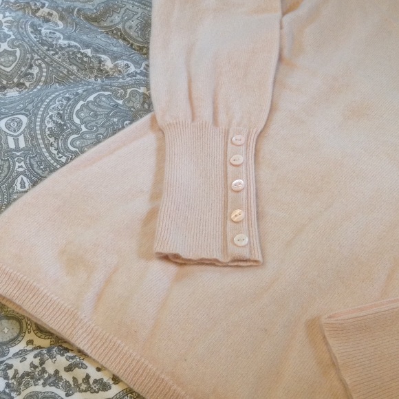 🆕 Michael Sander Sweet Soft Blush Pink 100% Cashmere Sweater🌸 - Picture 5 of 6