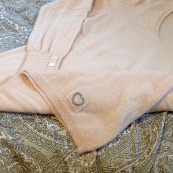 🆕 Michael Sander Sweet Soft Blush Pink 100% Cashmere Sweater🌸 - Picture 3 of 6