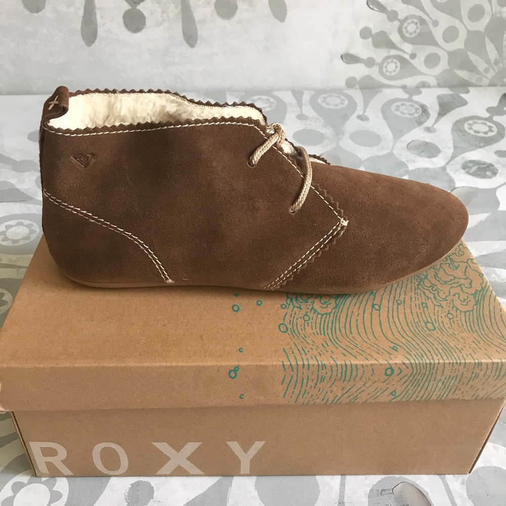 {Roxy} Montauk Brown Suede Loafer Moccasins - Picture 2 of 6