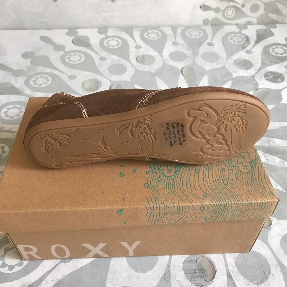 {Roxy} Montauk Brown Suede Loafer Moccasins - Picture 6 of 6