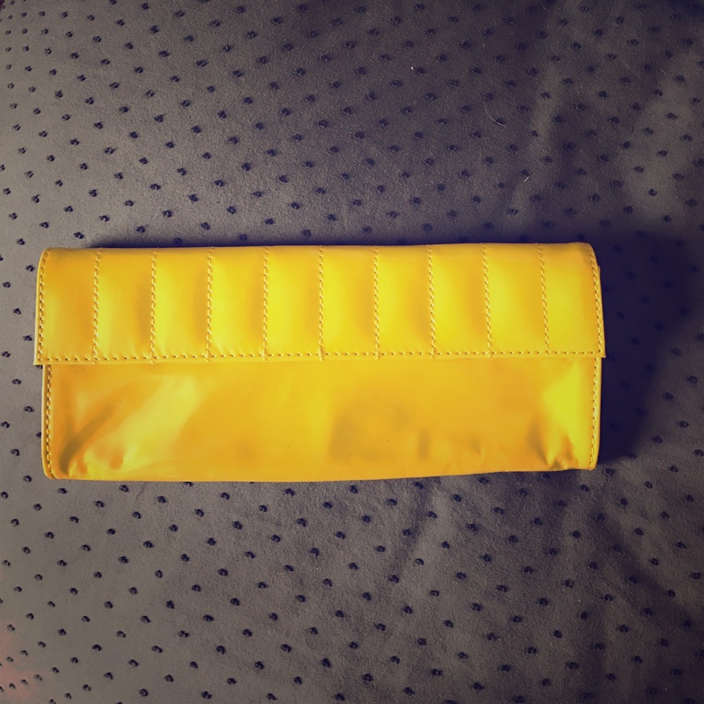 JCrew Yellow Patent Leather Clutch