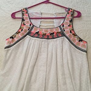 Embroidered white dress
