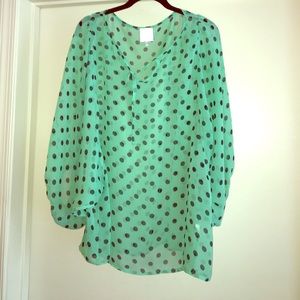 Anthropologie Karen Walker polka dot top