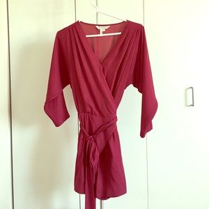Bcbgeneration magenta wrap romper