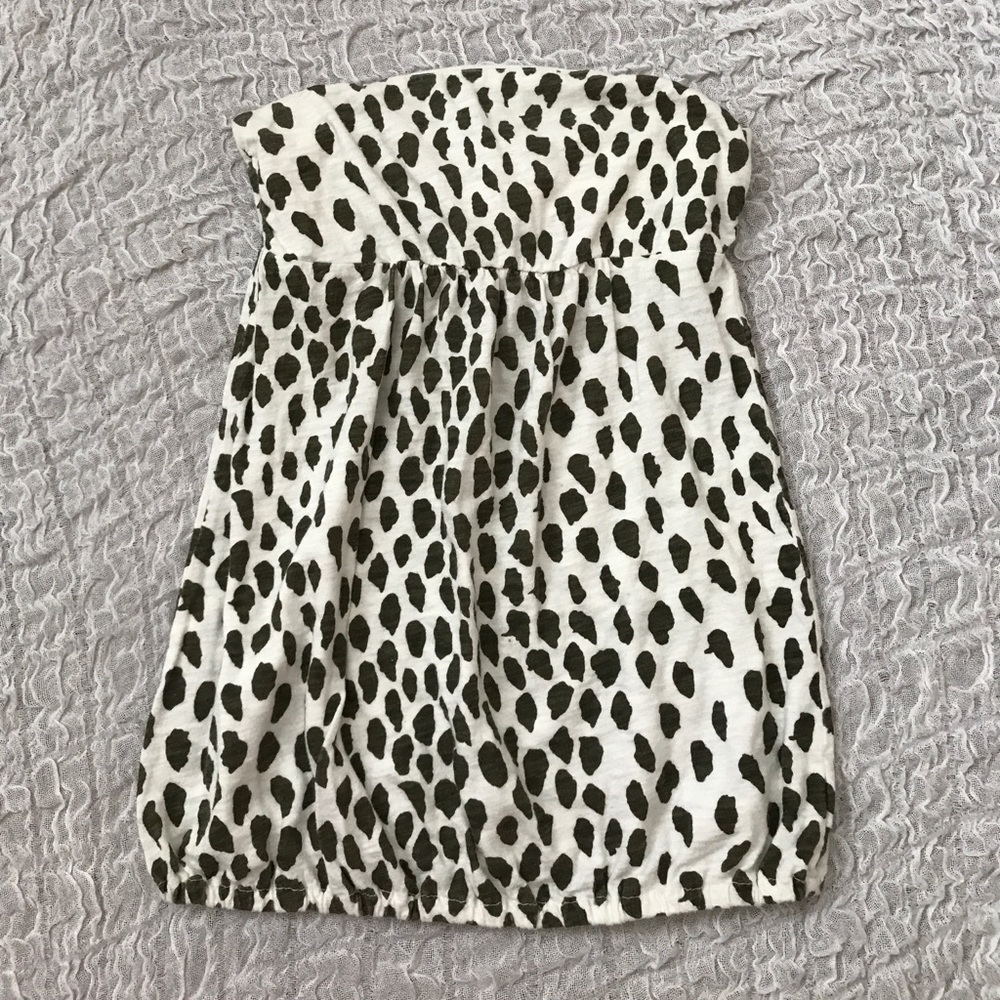 Leopard print top (white and olive print)