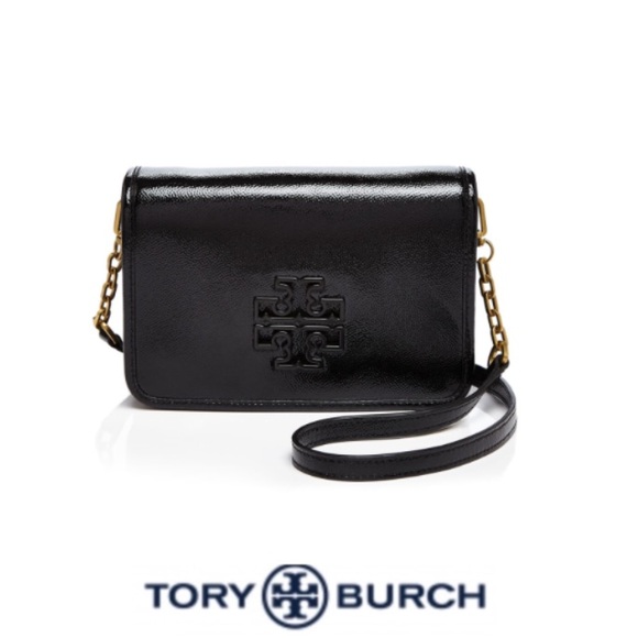Tory Burch Handbags - Tory Burch Britten Black Patent Leather Crossbody