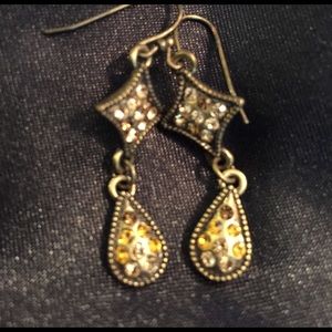 Lia Sophia Drop Bronze Earrings