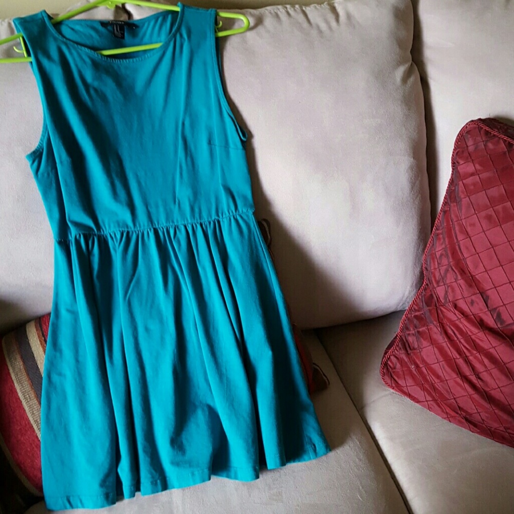 Turquoise Mini skater dress