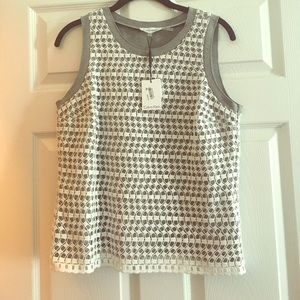 New Calvin Klein cotton and lace top