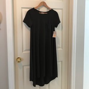 XS Solid Black T-shirt Dress - Lularoe Carly!!!!