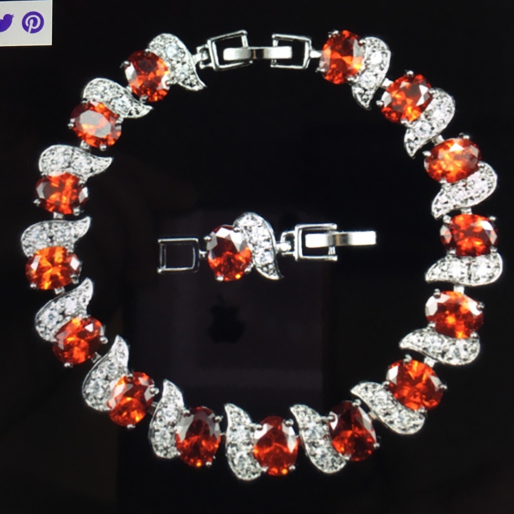 Luxury Italian Zircon Platinum Plated Bracelet